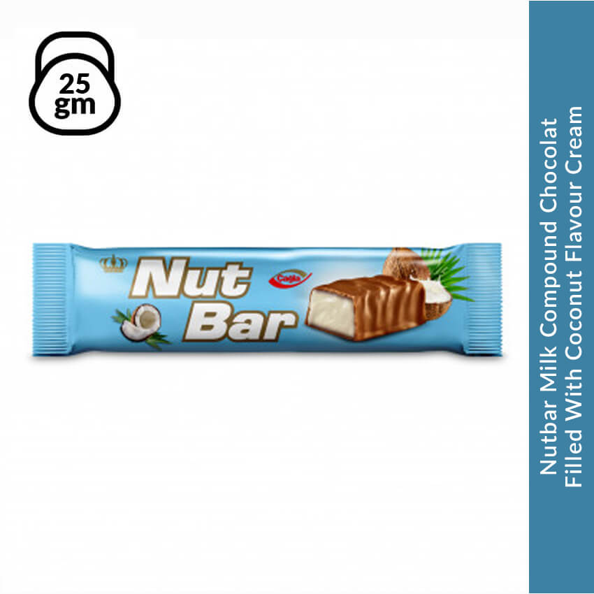 Nutbar Milk Compound Chocolate Filled With Coconut Flavour Cream, 25 gm