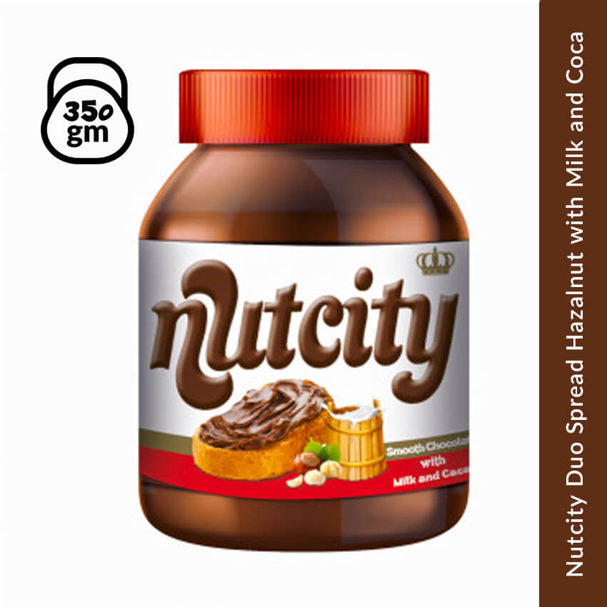 Nutcity Spread Smooth Chocolate with Milk & Coca 350 gm