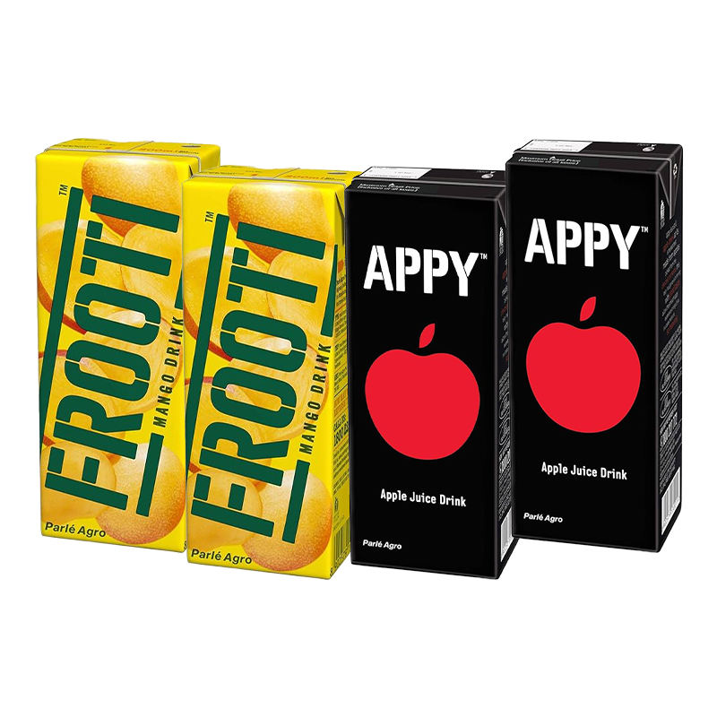Parle Agro Frooti & Appy - 180 ml - Pack of 4
