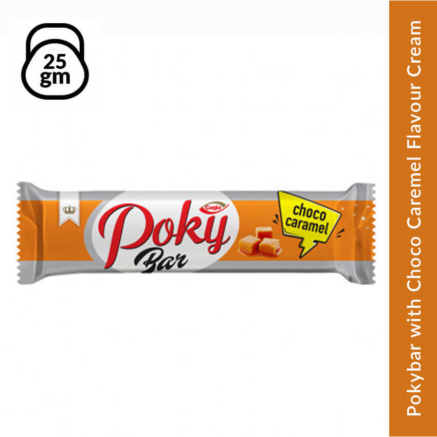 Pokybar with Choco Caremel Flavour Cream, 25 gm