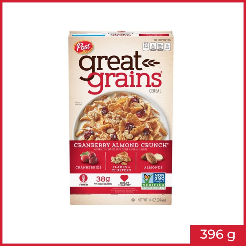 Post Great Grains Cranberry Almond Crunch Cereal 14OZ (396G)
