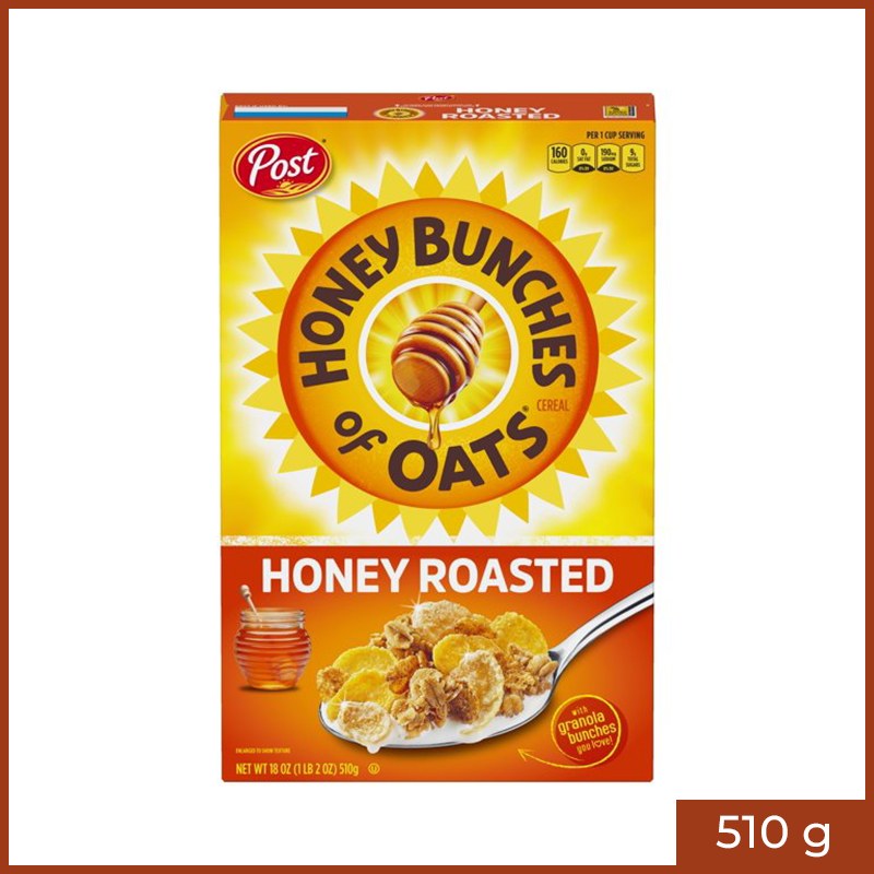Post Honey Bunches Of Oats Honey Roasted 18OZ (510G)