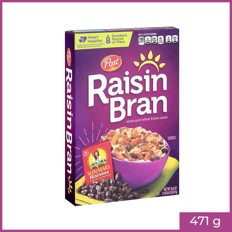 Post Raisin Bran Whole Grain Wheat & Bran Cereal 16.6OZ (471G)