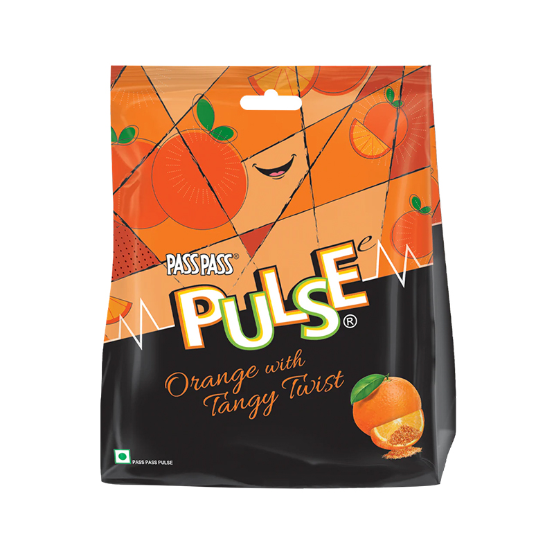 Pulse Orange Candy Pyramid Pouch - 190gm