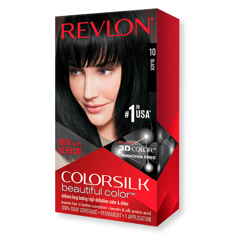 Revlon ColorSilk Hair Color, Black [10]