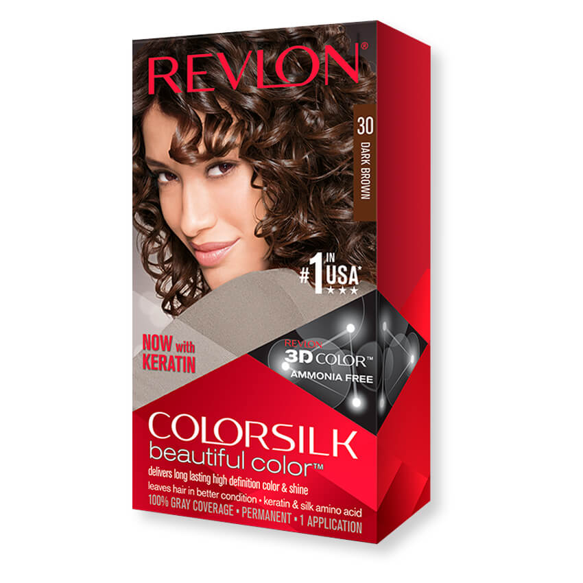 Revlon ColorSilk Hair Color, Dark Brown [30]