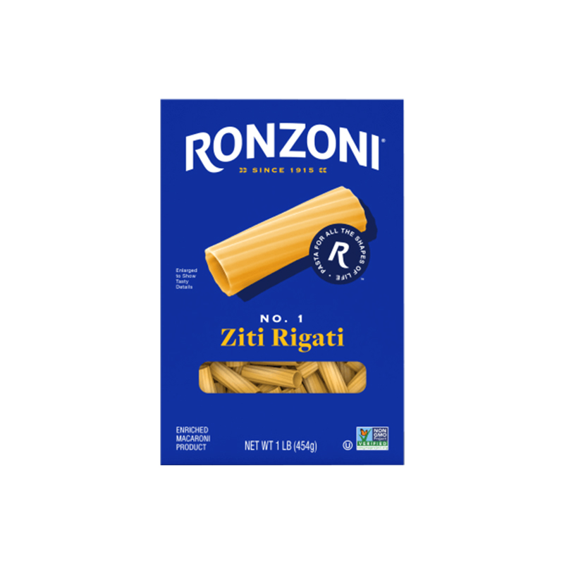 Ronzoni Ziti Rigati - 454gm