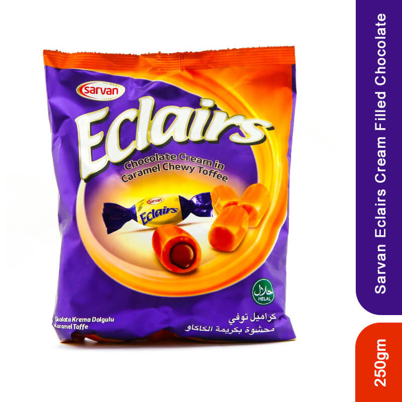 Sarvan Eclairs Cream Filled Chocolate, 250gm