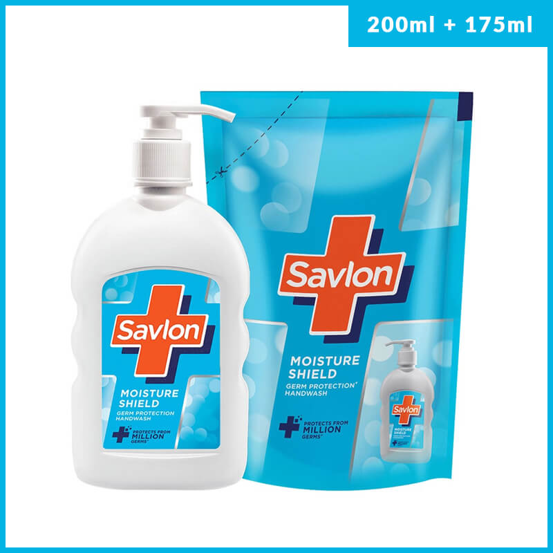 Savlon Handwash Moisture Shield, 200ml + 175ml Combo