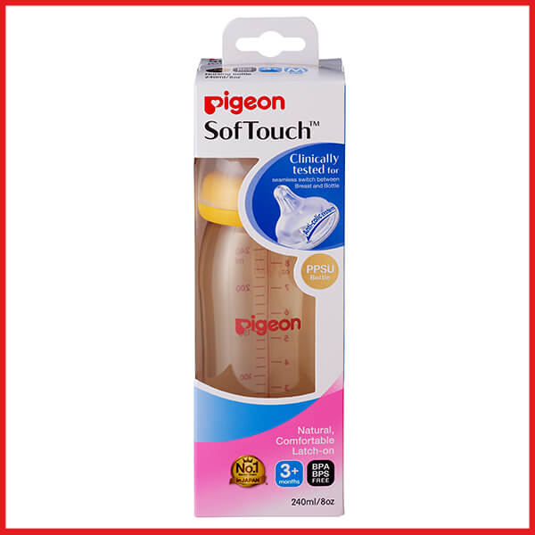 SOFTOUCH TM PERISTALTIC PLUS PPSU 240ML ORANGE (M)