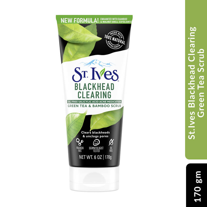 St. Ives Blackhead Clearing Green Tea Scrub, 170 gm