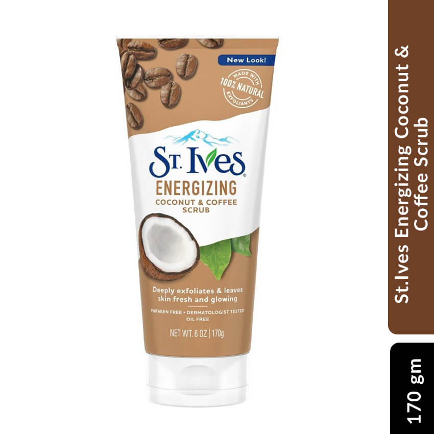 St. Ives Energizing Coconut & Coffee Scrub, 170 gm