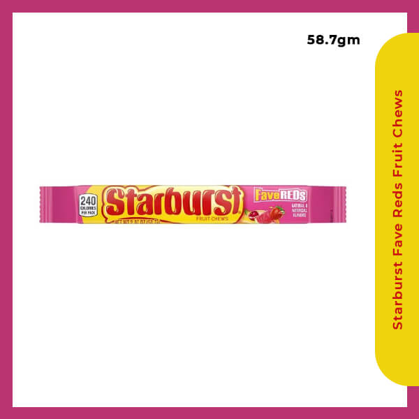 Starburst Fave Reds Fruit Chew,s 58.7gm