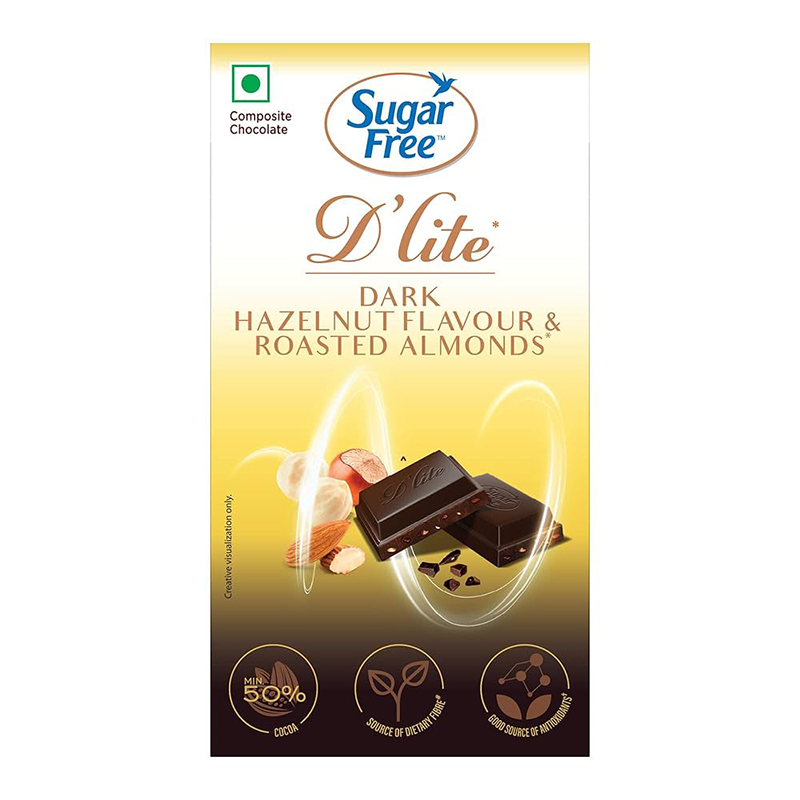 Sugar Free D'lite Hazelnut and Almonds 80gms