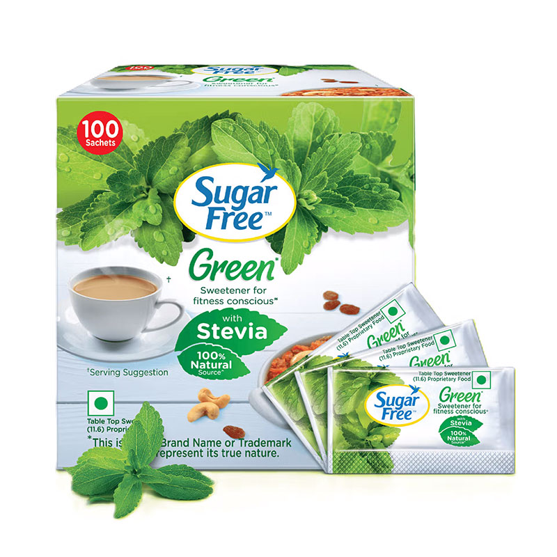 Sugar Free Green Stevia, 100 sachets