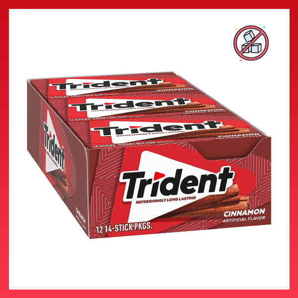 Trident Sugar Free Gum With Xylitol Cinnamon Flavour 14's
