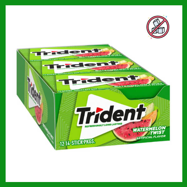 Trident Sugar Free Gum With Xylitol Watermelon Flavour 14's