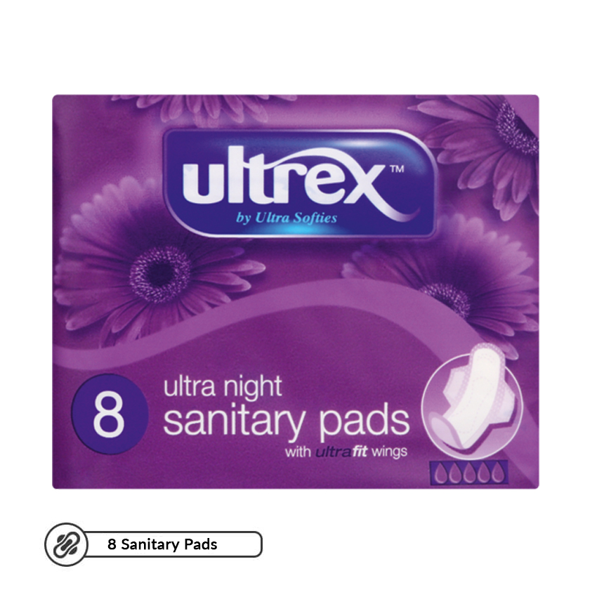 Ultrex Ultra Night Sanitary Pads 8's