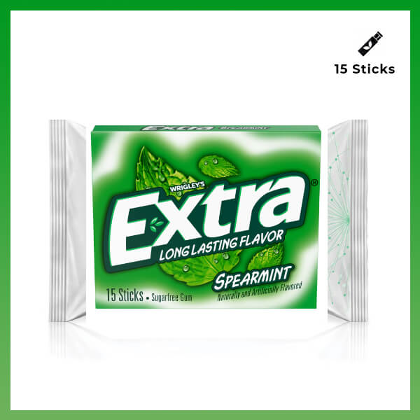 Wrigley's Extra Sugarfree Gum Spearmint Flavor 15's