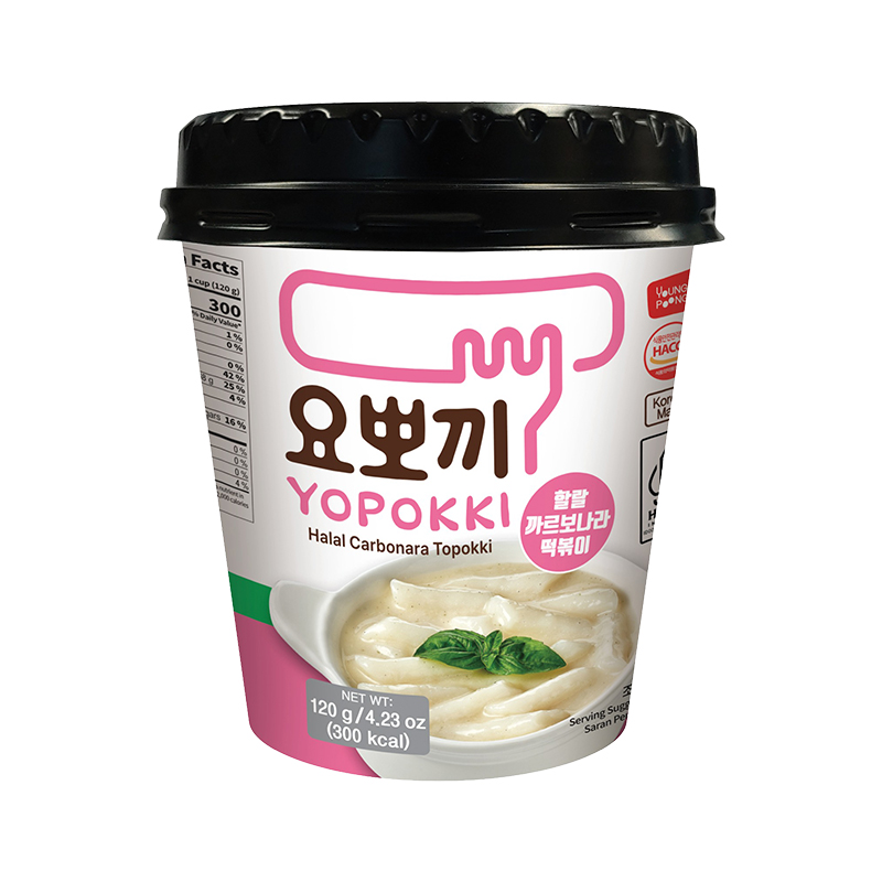 Yopokki Carbonara Topokki Cup, 120gm