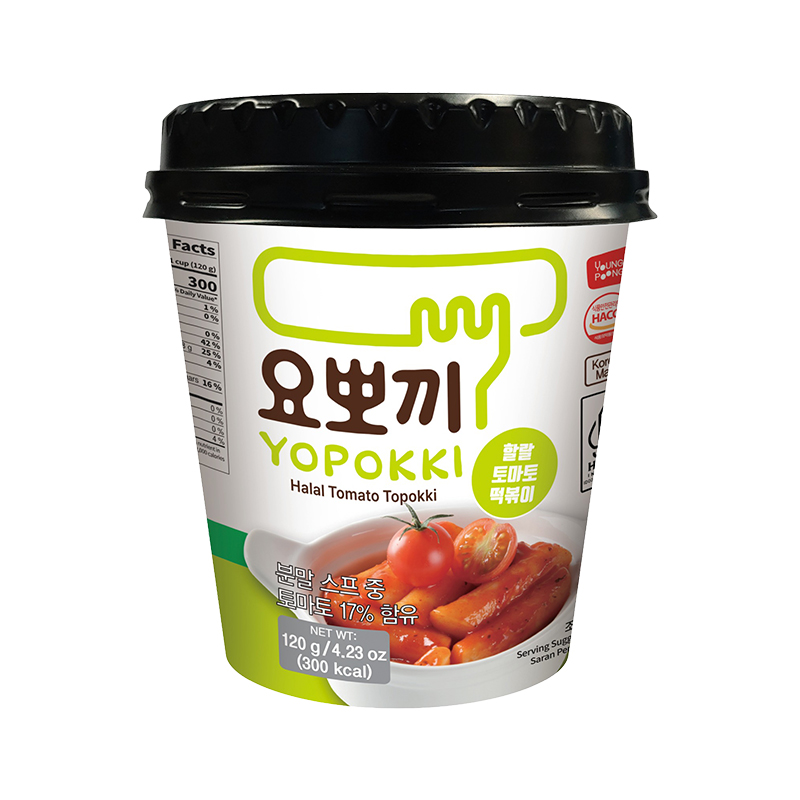 Yopokki Halal Tomato Topokki Cup, 120gm