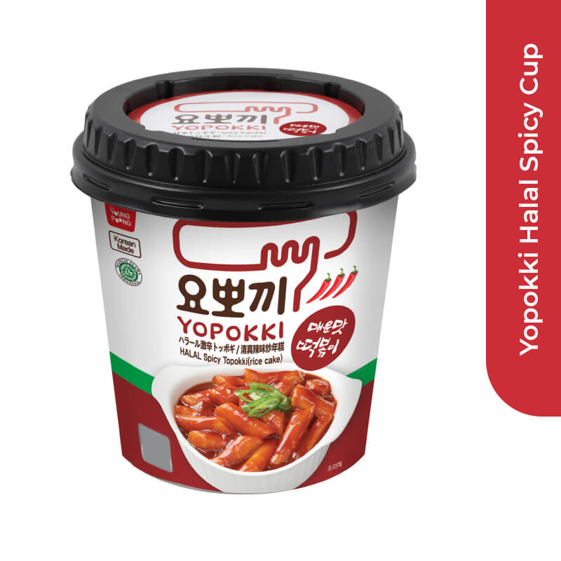 Yopokki Halal Tteokbokki Spicy Cup, 120gm