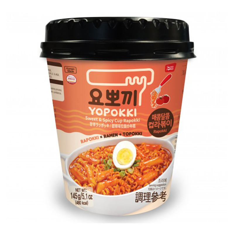 Yopokki Rapokki Sweet & Spicy Cup, 145gm